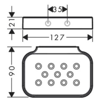 Ziepju trauks Axor Universal Circular ar turētāju, hroms 42805000