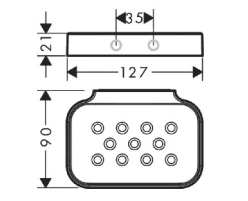 Ziepju trauks Axor Universal Circular ar turētāju, hroms 42805000