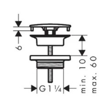 Izlietnes izplūde AXOR, 1 1⁄4", pulēts sarkanzelts 51301310