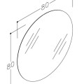 Spogulis Raguvos Baldai ECO ROUND 80cm