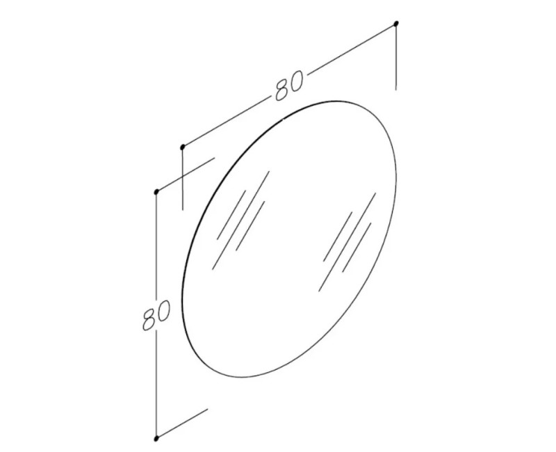Spogulis Raguvos Baldai ECO ROUND 80cm