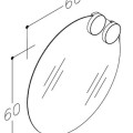 Spogulis Raguvos Baldai ECO ROUND 60cm ar Solar apgaismojumu