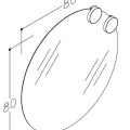 Spogulis Raguvos Baldai ECO ROUND 80cm ar 2 Solar apgaismojumu