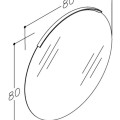Spogulis Raguvos Baldai ECO ROUND 80cm ar Moon black apgaismojumu
