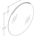 Spogulis Raguvos Baldai ECO ROUND 100cm ar Alliuminium apgaismojumu