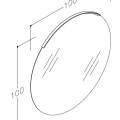 Spogulis Raguvos Baldai ECO ROUND 100cm ar Melnu apgaismojumu