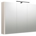 Spoguļskapītis Raguvos Baldai Urban 100 balts matēts ar LED apgaismojumu grey cashmere