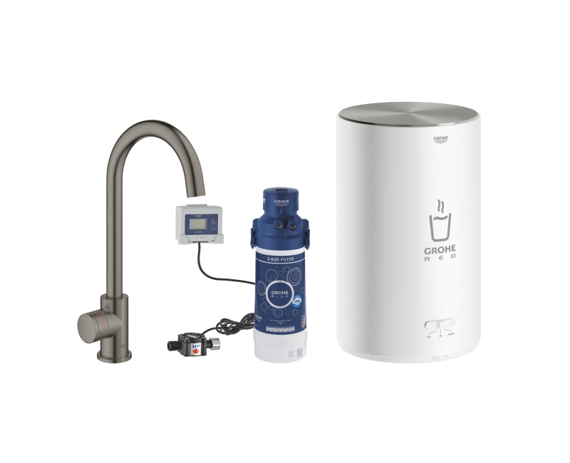 Virtuves maisītājs Grohe Grohe Blue Home ar dzesēšanas ierīci un filtrāciju, birstēts cietais grafīts 31455AL1