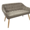 Dīvāns Divvietīgs ar koka kājām – pelēks HD7157