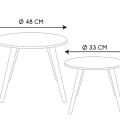 Galdiņu komplekts MDF ar masīvkoka kājām, 2 gab. HD5205
