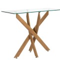 Galds / Konsole ar rūdīta stikla virsmu – 100 × 40 cm_HD7932