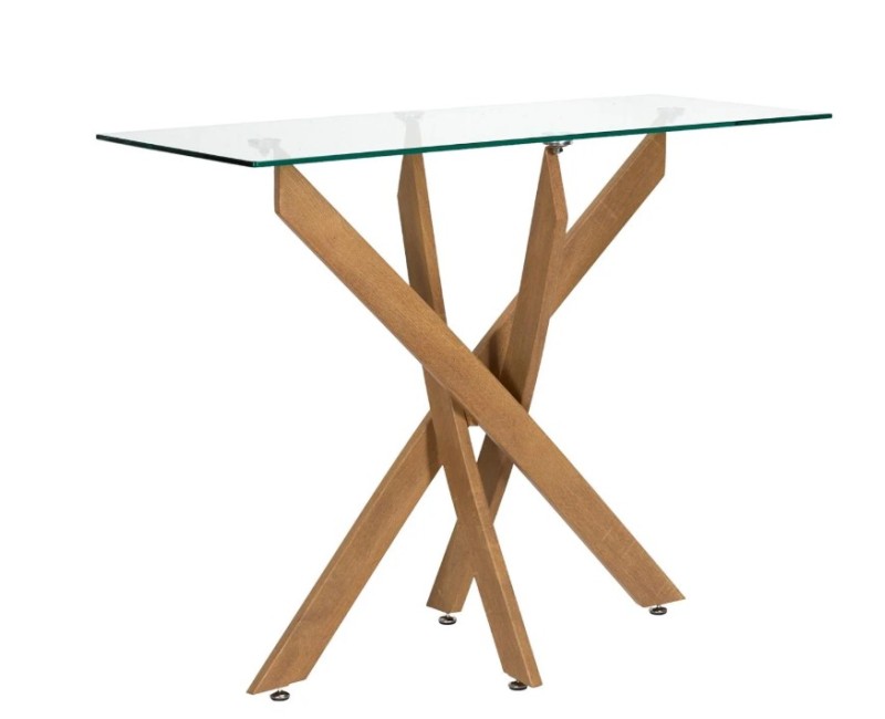 Galds / Konsole ar rūdīta stikla virsmu – 100 × 40 cm_HD7932