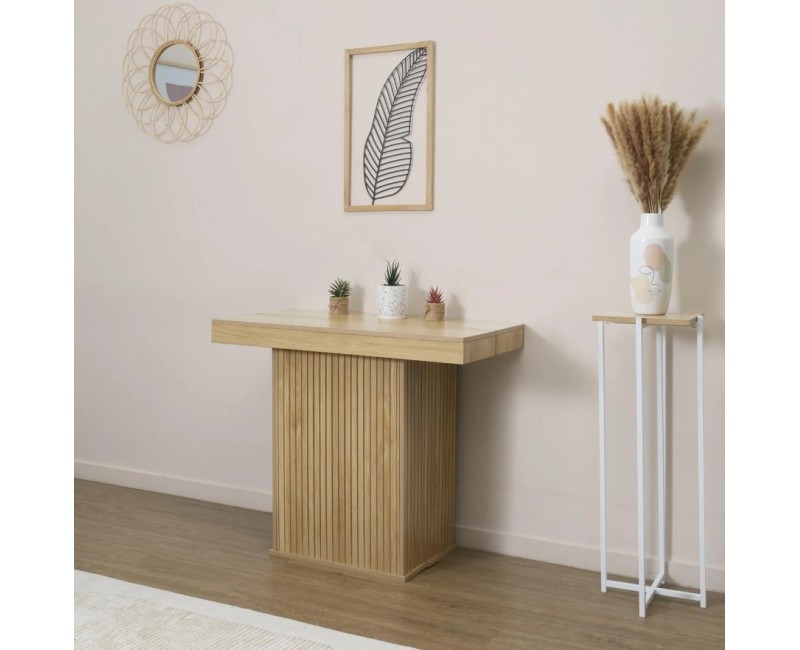 Galds / Konsole Izvelkamais “Klaus” 90–235 cm – koka dizains (MDF)_HD7755
