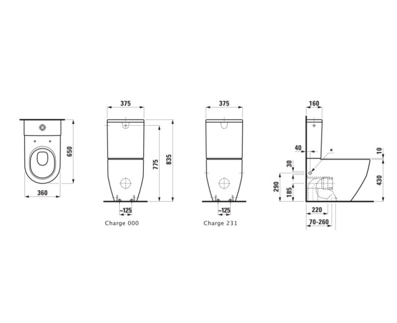 Унитаз Laufen Lua Без бачка и крышки H8259520000001OUTLET