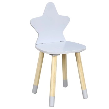 Krēsls, Bērnu "Star" – pelēks ar priedes koka kājām HD6923