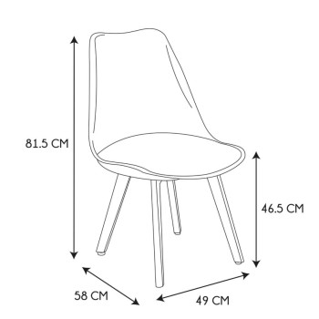 Krēsls Ēdamistabas ar dižskābarža koka kājām, brūns HD30731
