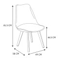 Krēsls Skandināvu stila ar mīkstu sēdvietu – melns HD30711