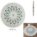 Paklājs Apaļš ar mandalas rakstu Ø 90 cm_TXO0019