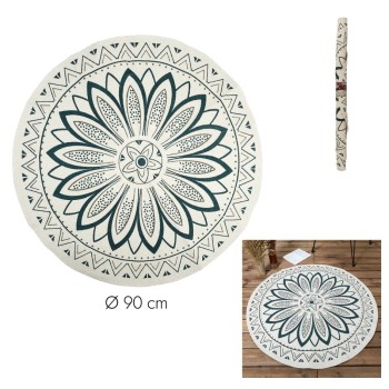 Paklājs Apaļš ar mandalas rakstu Ø 90 cm TXO0019