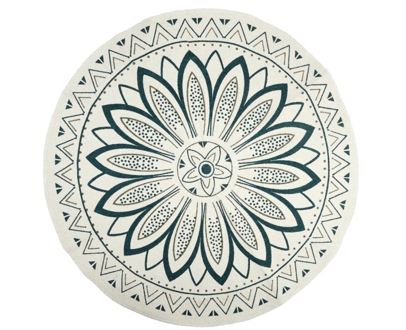 Paklājs Apaļš ar mandalas rakstu Ø 90 cm_TXO0019
