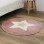 Paklājs Apaļš bērnu “Star” rozā ar zelta akcentu – 80 cm TX9358