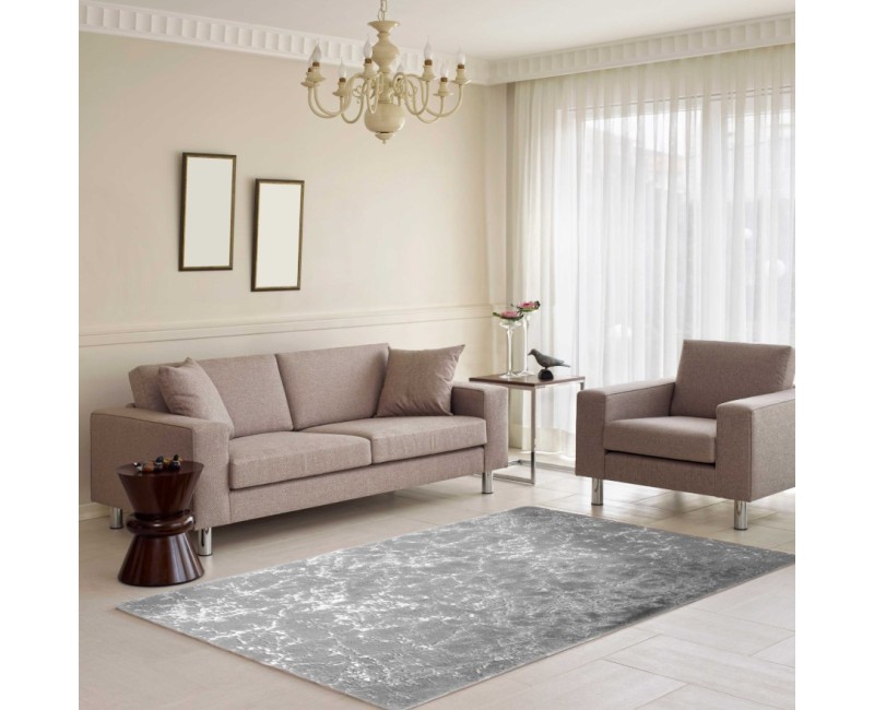 Paklājs Mīksts ar sudraba akcentiem 120 × 170 cm – elegants interjera akcents TX9420