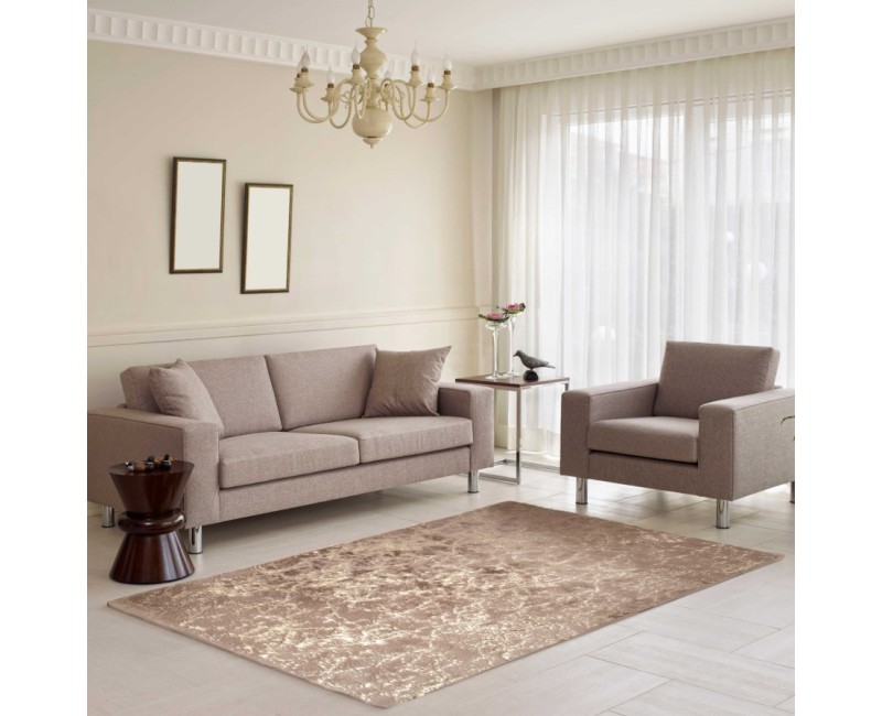 Paklājs Mīksts ar zelta akcentiem 120 × 170 cm – elegants interjera akcents_TX9421
