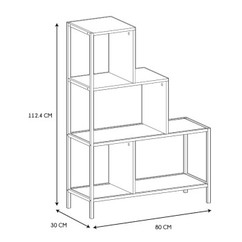 Plaukts Metāla kāpņu H112cm HD0081