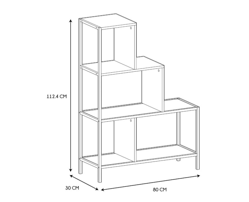 Plaukts Metāla kāpņu H112cm_HD0081