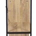 Plaukts Moderns metāla un koka ar asimetrisku dizainu, 80 × 30 × 113 cm_HD7184