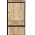 Plaukts Moderns metāla un koka ar asimetrisku dizainu, 80 × 30 × 180 cm HD7186
