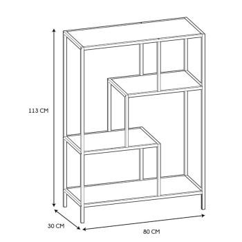 Plaukts STIKLA ''EDISONA'' H 113CM HD0084