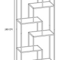 Plaukts STIKLA ''EDISONA'' H 180CM HD0085