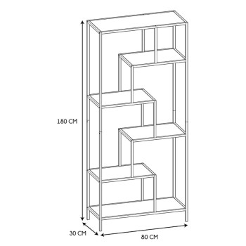 Plaukts STIKLA ''EDISONA'' H 180CM HD0085