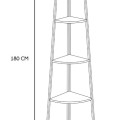 Plaukts  Stūra 180 cm – metāls & koks_HD0077