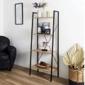 Plaukts ar 5 līmeņiem, melns metāls un bēša koka imitācija, 148 cm HD6429