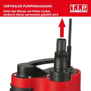 Iegremdējamais (Drenāžas) sūknis T.I.P. Pumpen I-Compac 13000 0,75kW ar integrētu pludiņu netīriem ūdeņiem