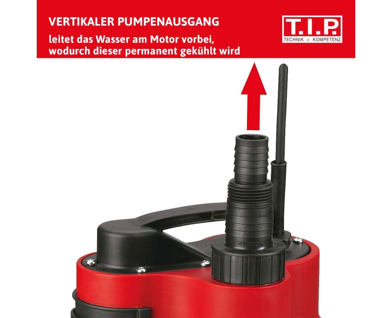 Iegremdējamais (Drenāžas) sūknis T.I.P. Pumpen I-Compac 13000 0,75kW ar integrētu pludiņu netīriem ūdeņiem