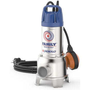 Iegremdējamais (Drenāžas) sūknis Pedrollo FAMILY 0,5kW 230V