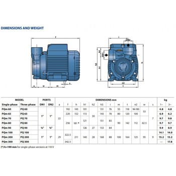 Ūdens apgādes sūknis Pedrollo  PQ m 70 (0.6kW ~230V)