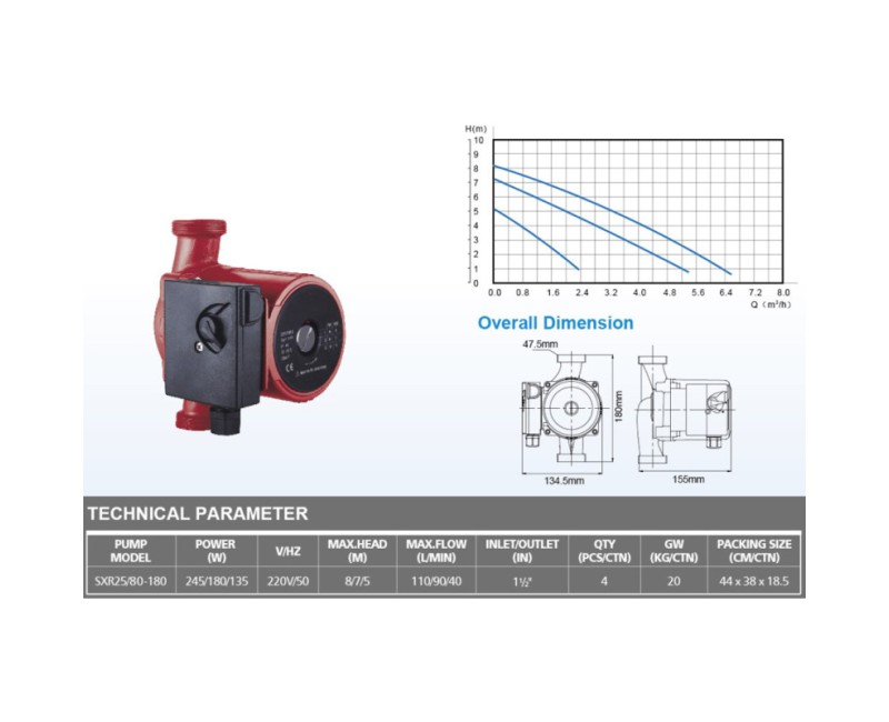 Cirkuliacinis siurblys Ceva SXR 25/80-180 230 V