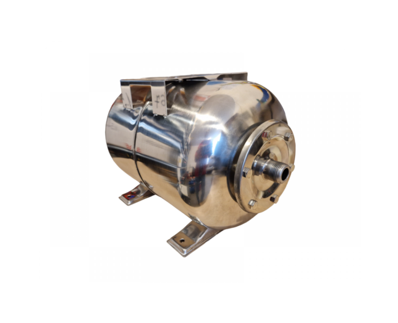 Hidrofors (Spiedkatls) Ceva 24L nerūsējošs tērauds  horizontāls (YHS-24 Inox)