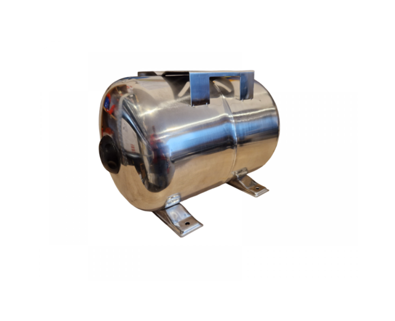Hidrofors (Spiedkatls) Ceva 24L nerūsējošs tērauds  horizontāls (YHS-24 Inox)
