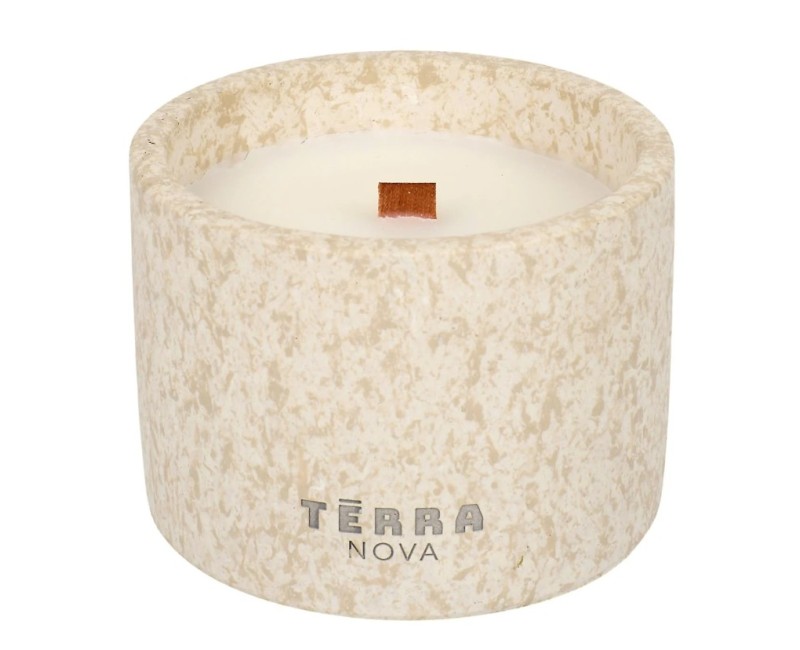 Aromātiskā svece “Leopard” stikla vāzē 16 cm – Ambra