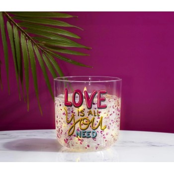 Aromātiskā svece ar LED apgaismojumu "Love is all you need" BO0166