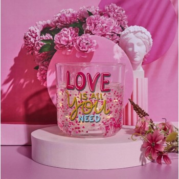 Aromātiskā svece ar LED apgaismojumu "Love is all you need" BO0166