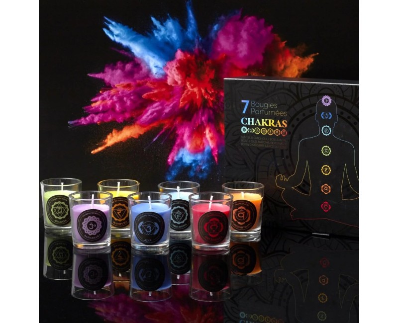 Aromātisko sveču komplekts “Chakras” – Enerģijas līdzsvaram un harmonijai