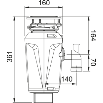 Atkritmu smalcinātājs Franke  Slim 50 134.0715.098