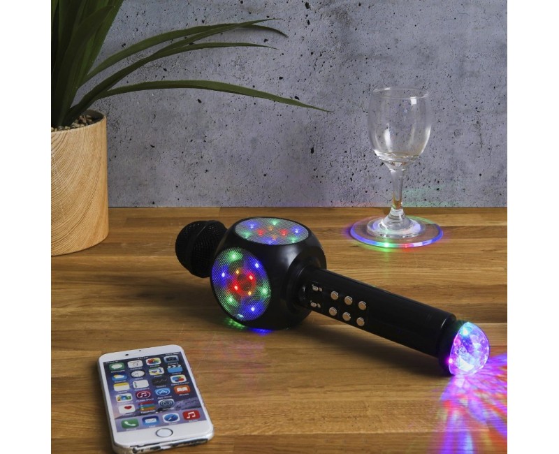 Bezvadu karaoke mikrofons ar LED gaismām HT2235