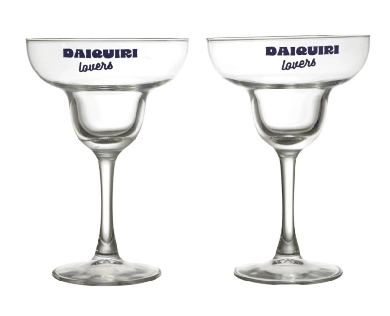 Dāvanu komplekts Daiquiri Lovers kokteiļu glāzs ar aksesuāriem (2 glāzes)
